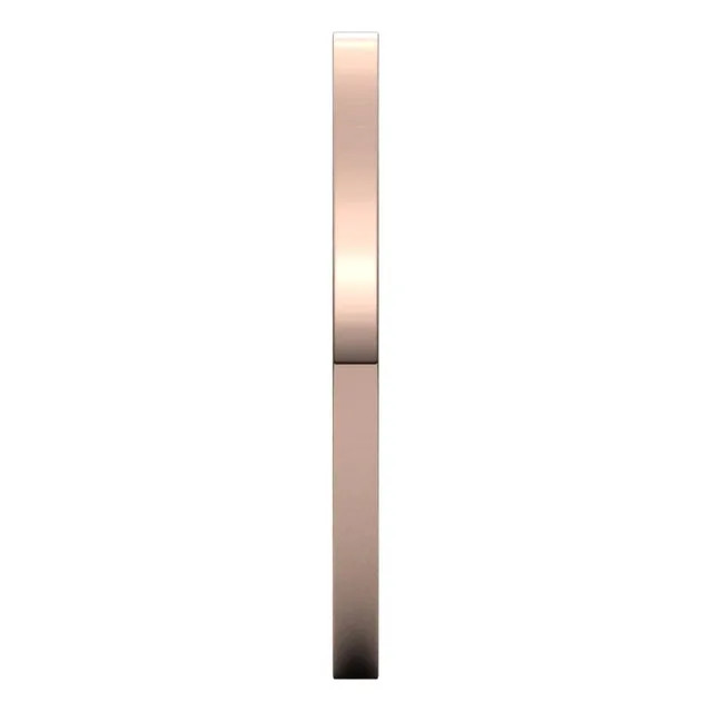 10K Rose Gold Flat Comfort Fit Wedding Band, 1.5 mm Wide