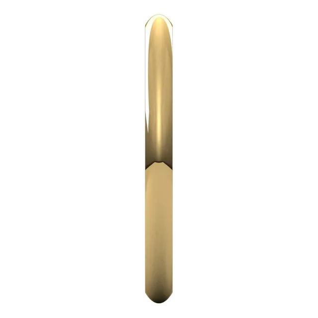 10K Yellow Gold Domed Comfort Fit Wedding Band, 2 mm Wide