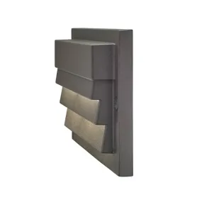 12V 6" LED Louvered Step Light 2700K Textured Architectural Bronze