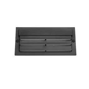12V 6" LED Louvered Step Light 2700K Textured Black
