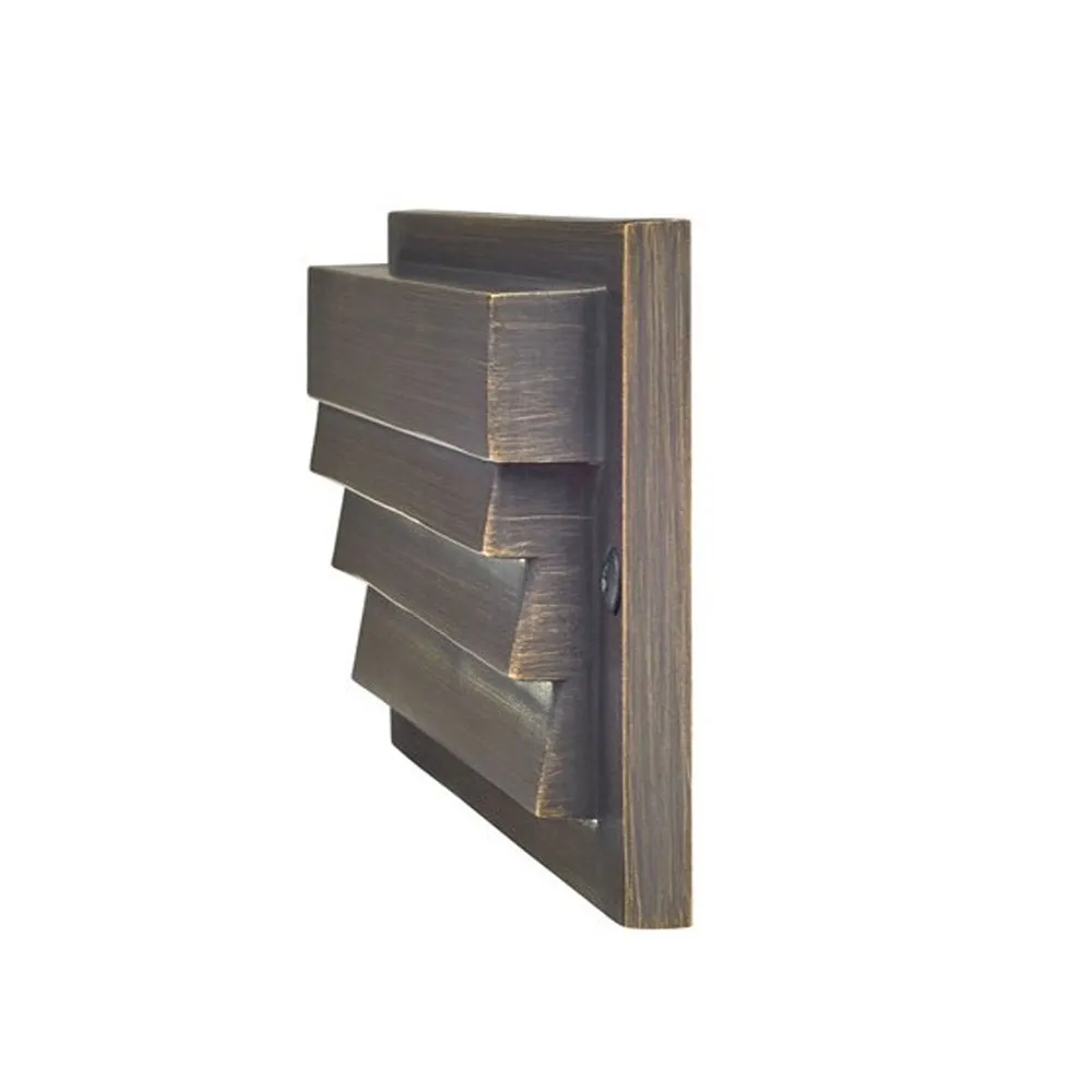 12V 6" LED Louvered Step Light 3000K Centennial Brass