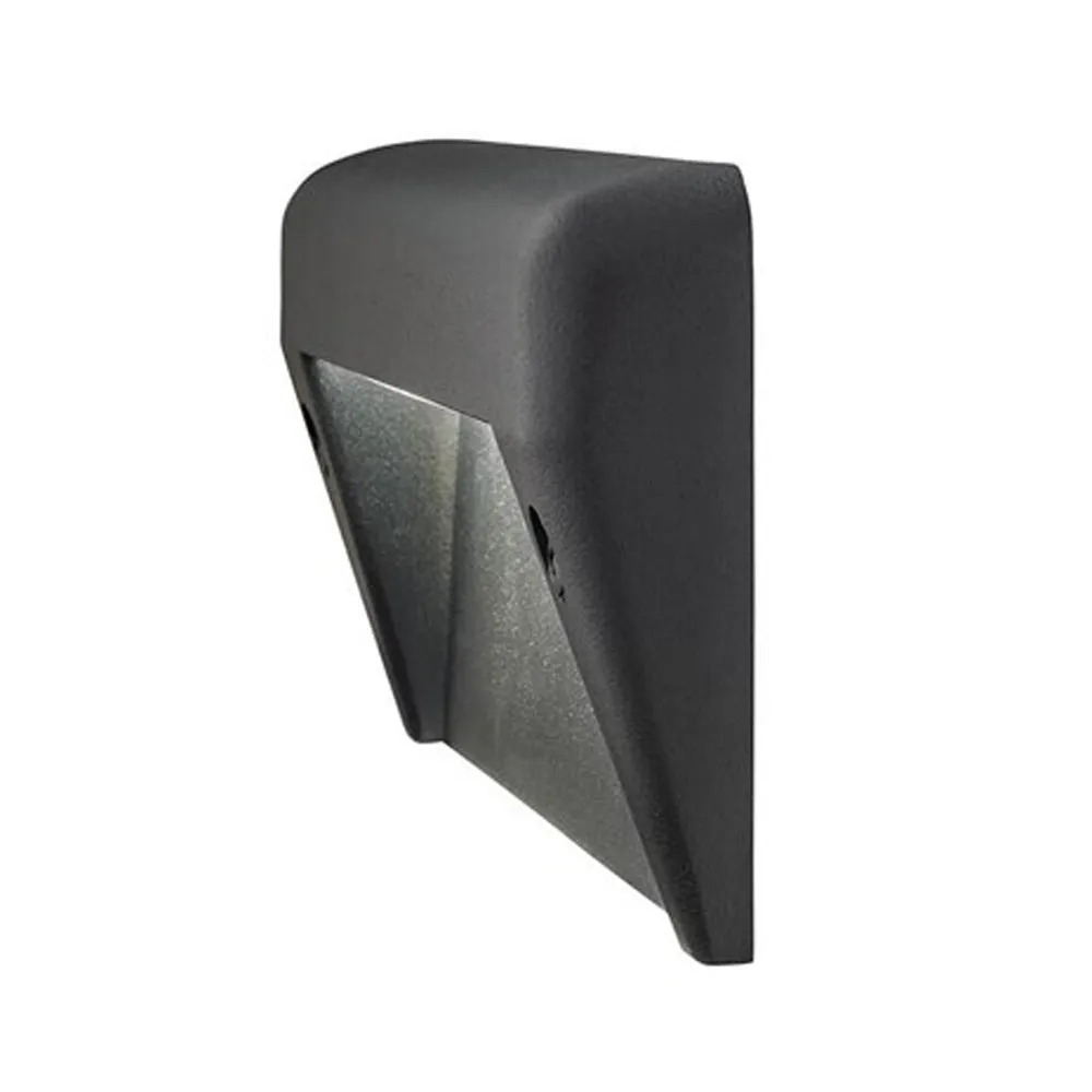 12V 6" LED Surface Mount Step Light 3000K Textured Black