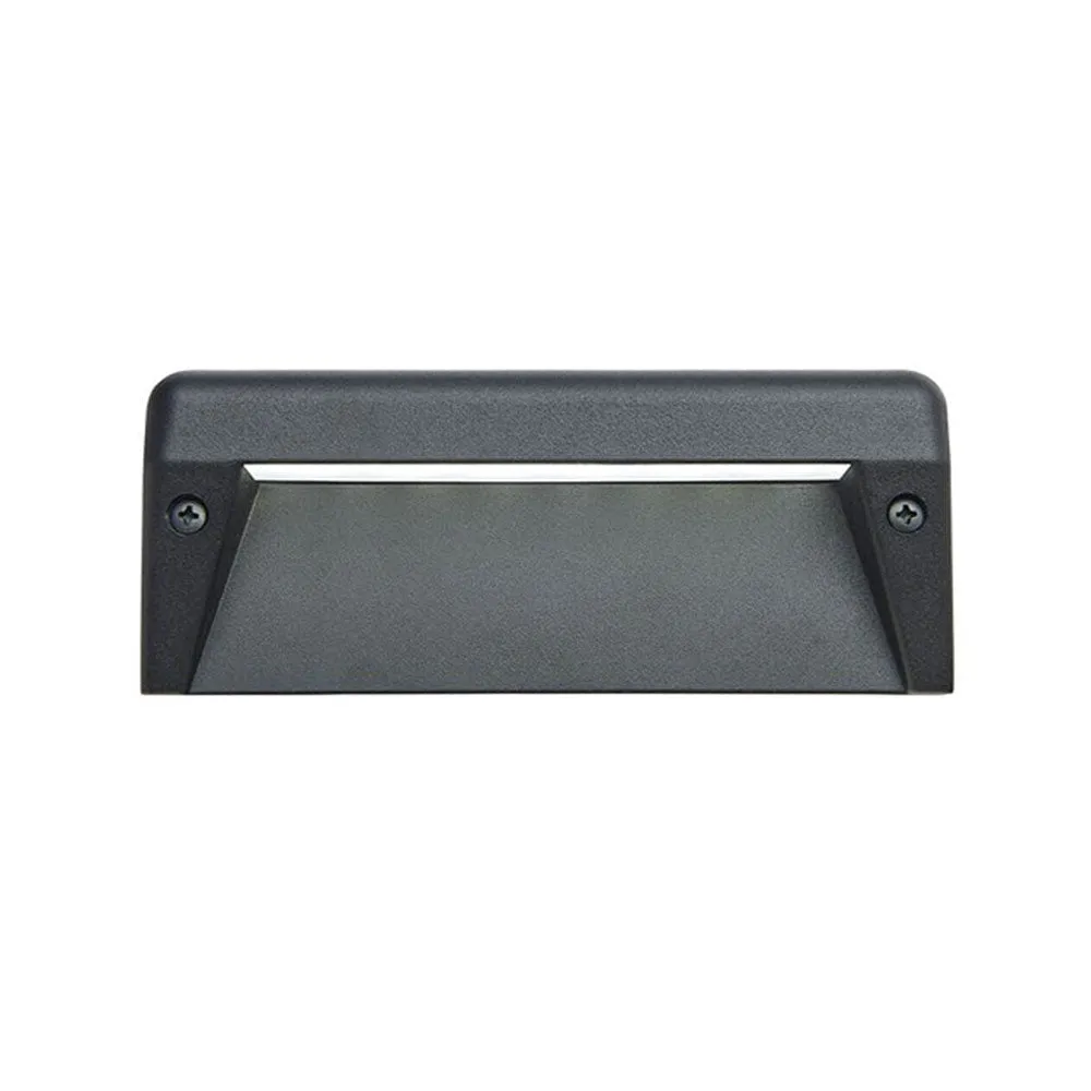 12V 6" LED Surface Mount Step Light 3000K Textured Black