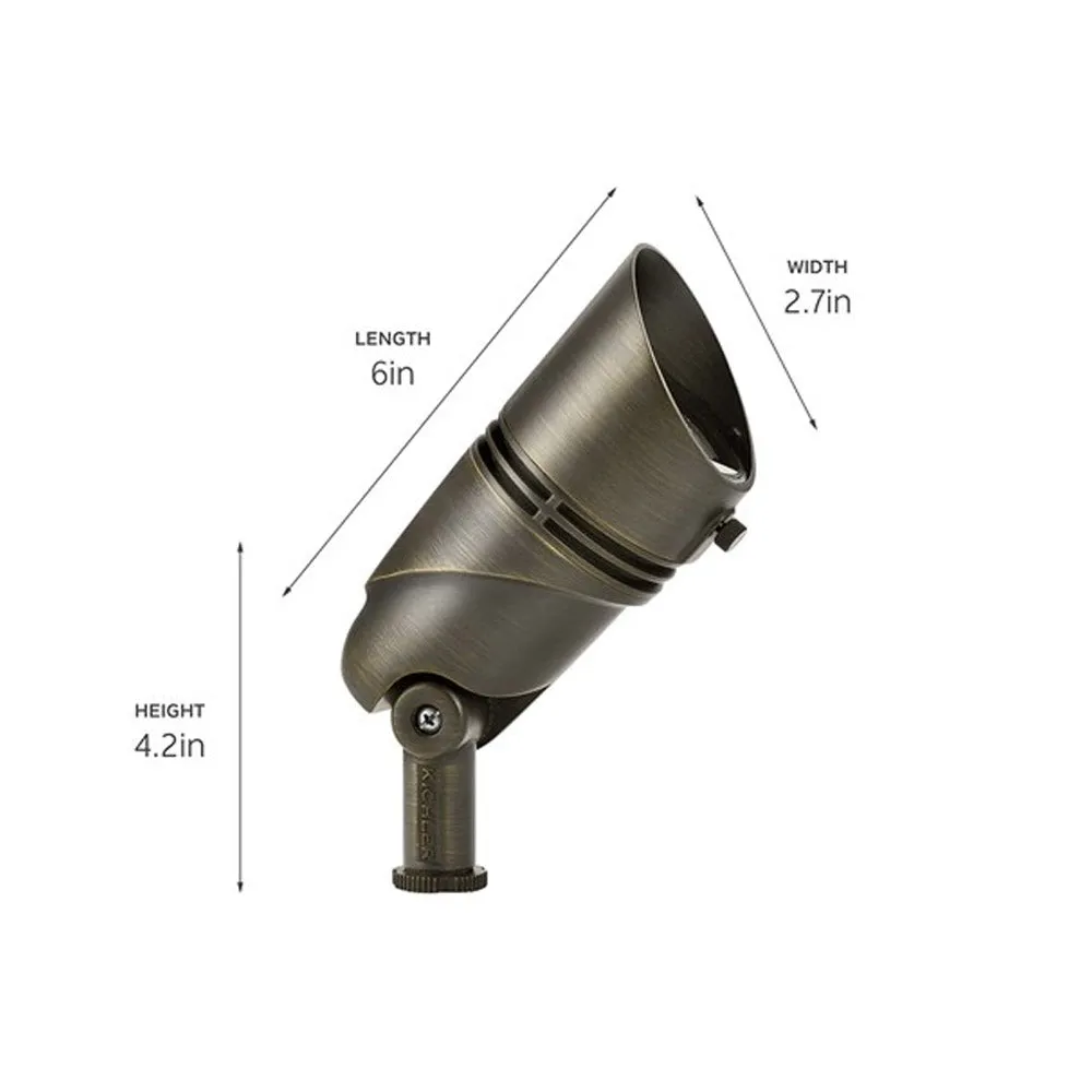 12V Landscape Accent Wide Flood Light 60 Degree 2700K Centennial Brass