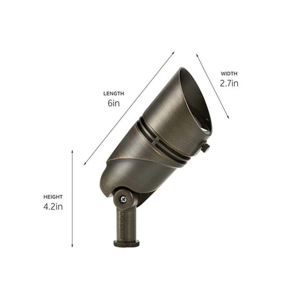 12V Landscape Accent Wide Flood Light 60 Degree 3000K Centennial Brass