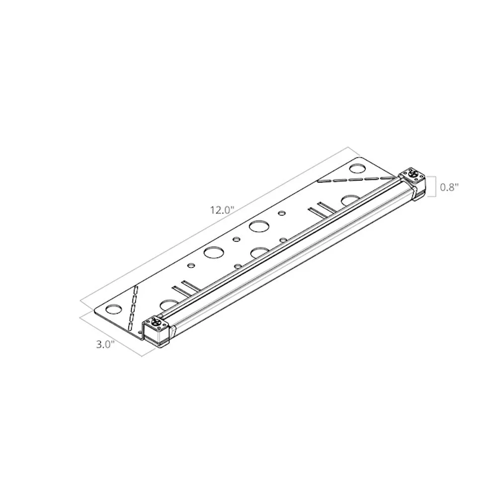 12V LED 12" Hardscape Light 3000K Sand Aluminum