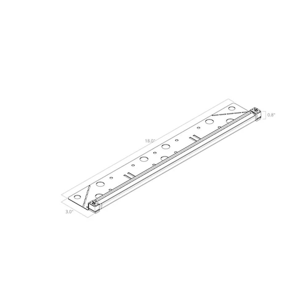 12V LED 18" Hardscape Light 2700K Sand Aluminum