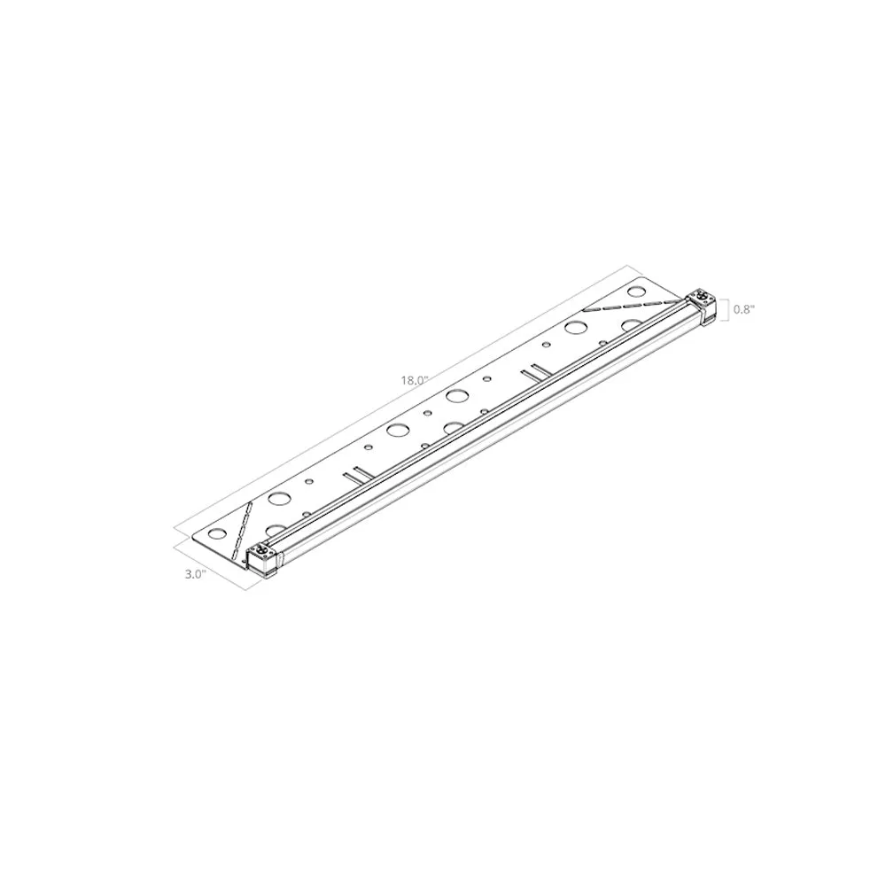 12V LED 18" Hardscape Light 2700K Textured Architectural Bronze Aluminum