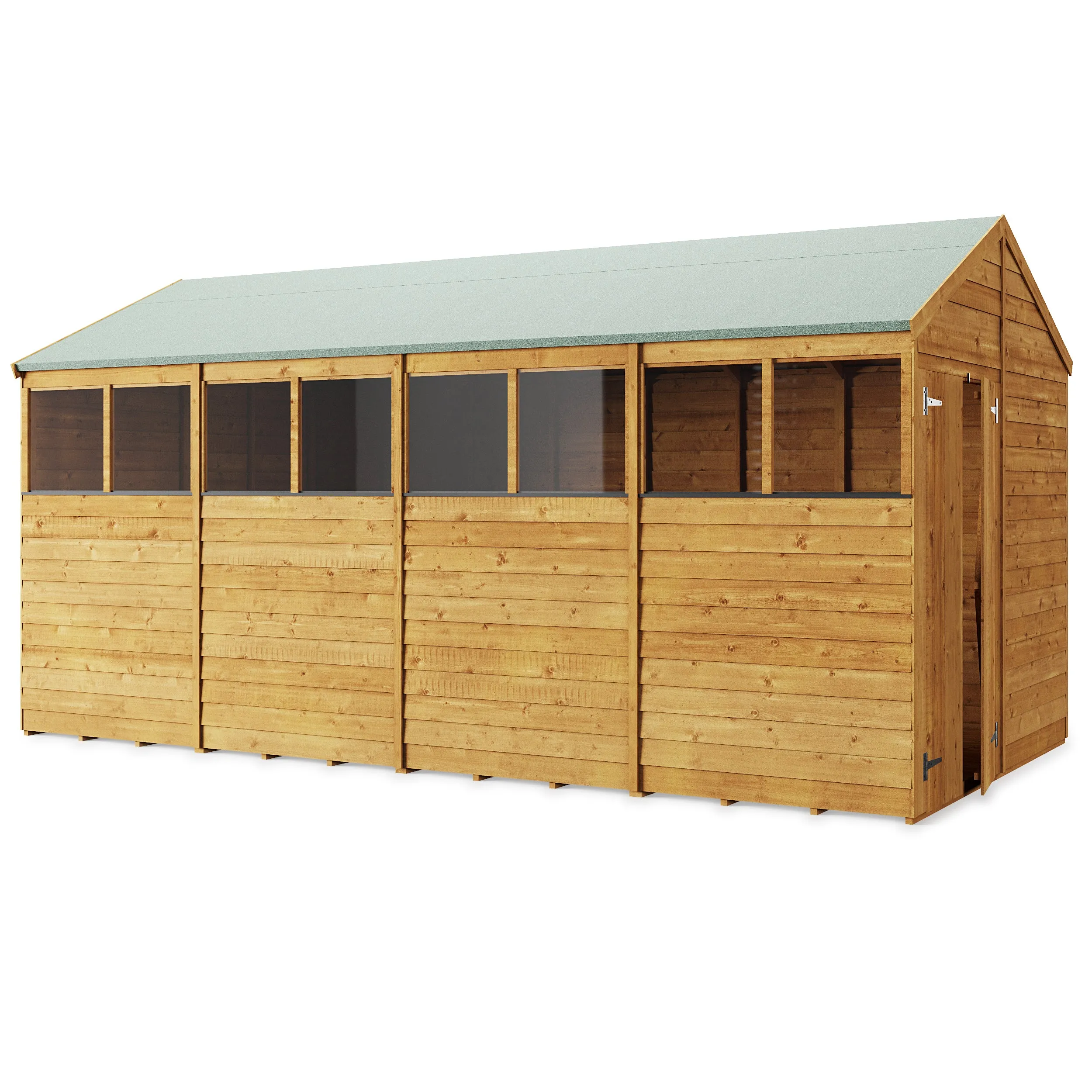 16x8 Wooden Apex Garden Shed - Customizable & Durable