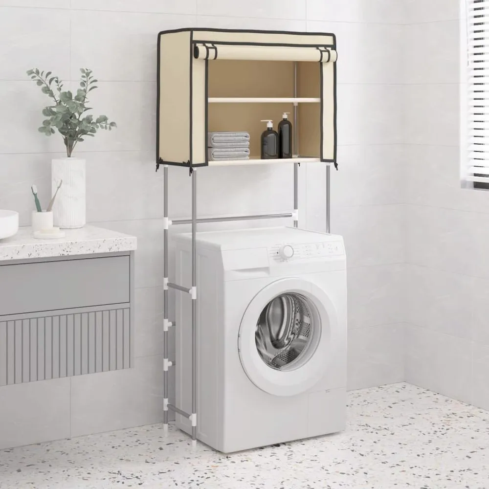 2-Tier Storage Rack for Laundry Room Organization - Black