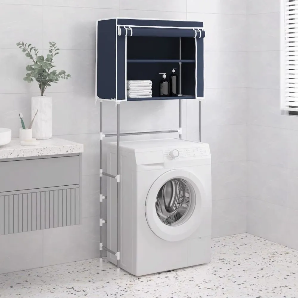 2-Tier Storage Rack for Laundry Room Organization - Black