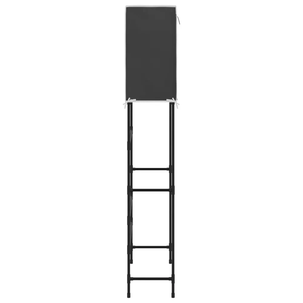 2-Tier Storage Rack for Laundry Room Organization - Black