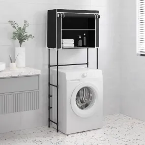 2-Tier Storage Rack for Laundry Room Organization - Black