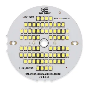 40W MCPCB Warm White 74mm Round Metal Core LED PCB