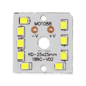 9W MCPCB White 25mm x 25mm Metal Core LED PCB