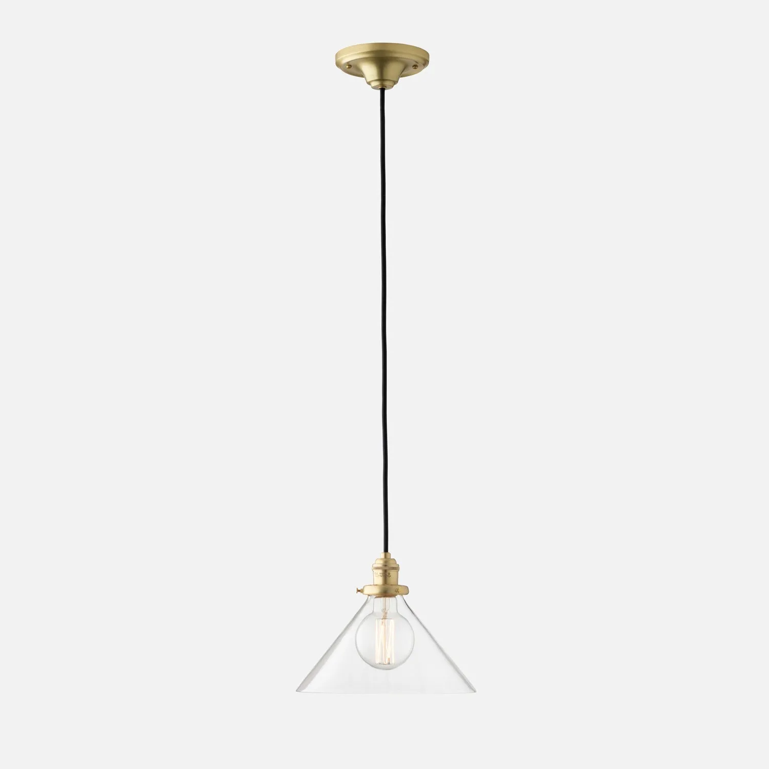 Agnes 2.25" Pendant - Natural Brass