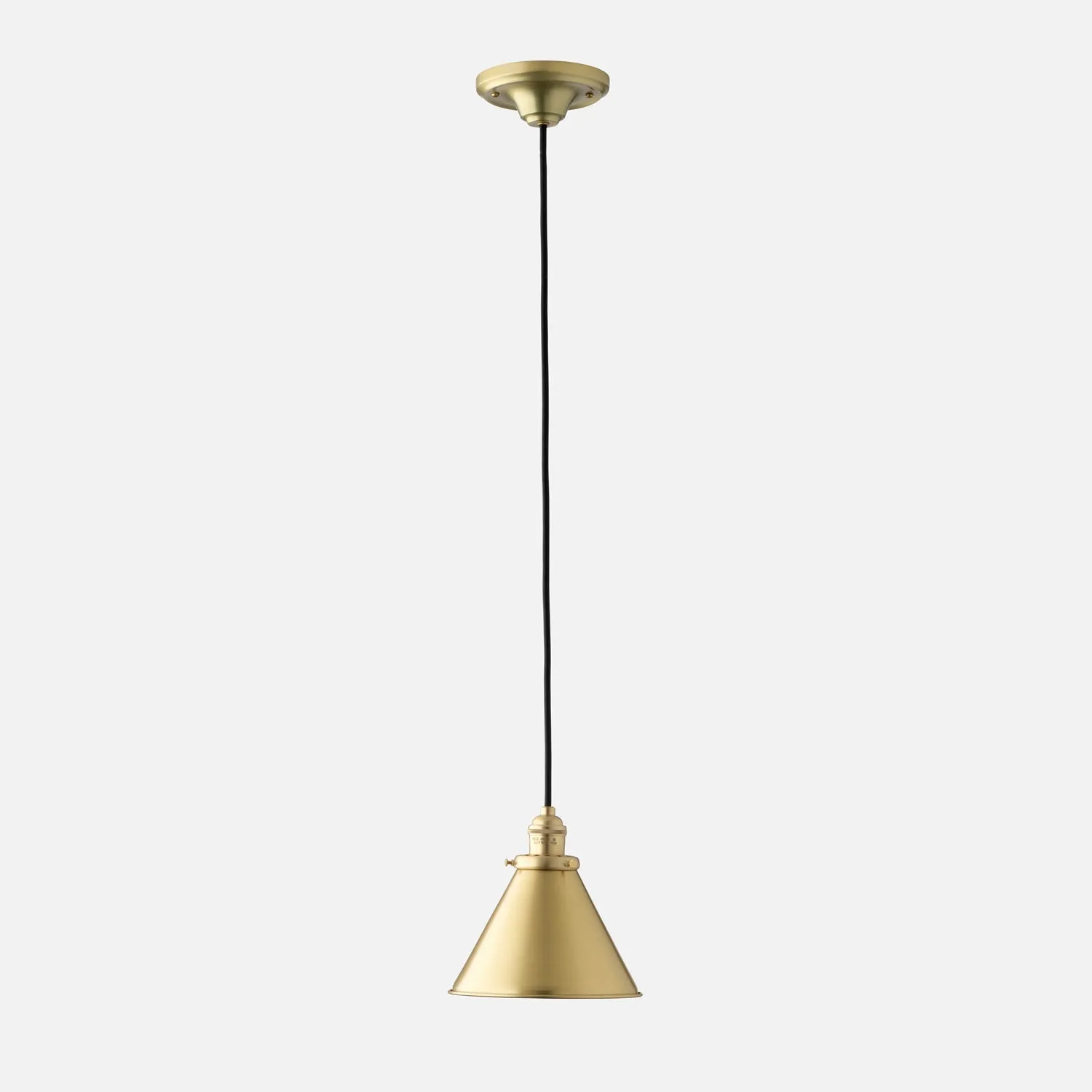 Agnes 2.25" Pendant - Natural Brass