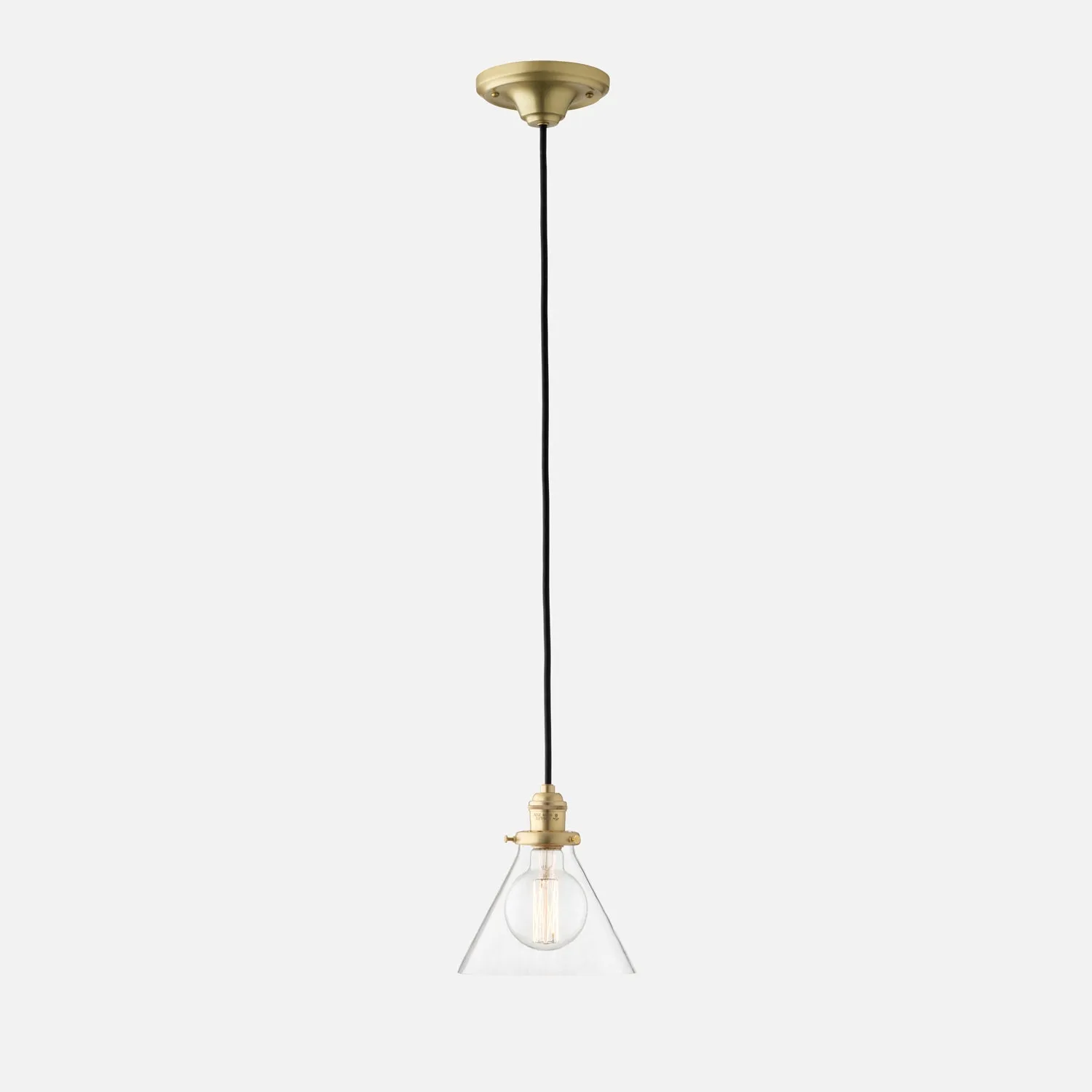 Agnes 2.25" Pendant - Natural Brass