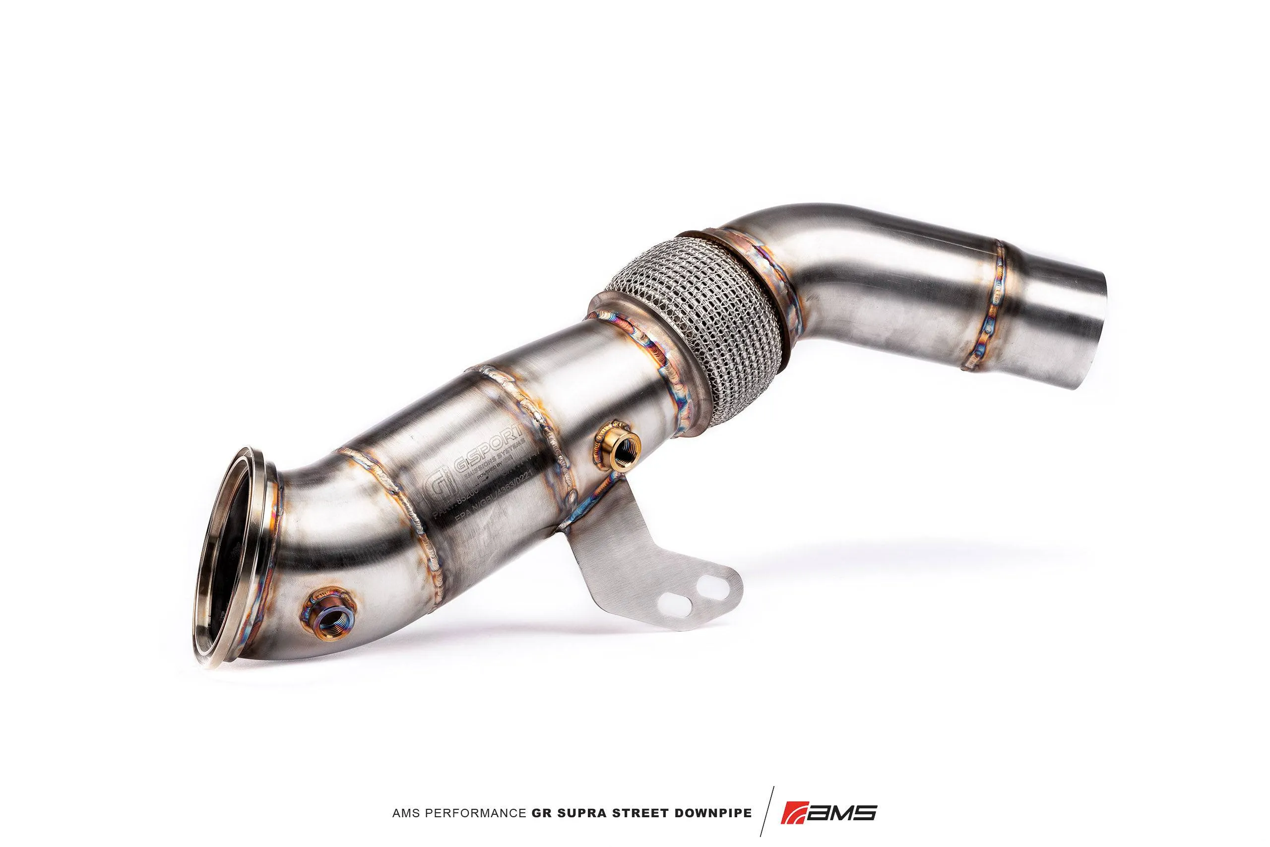 AMS Performance Street Downpipe w/catalytic converter | 2020  Toyota GR Supra A90 (AMS.38.05.0001-2)