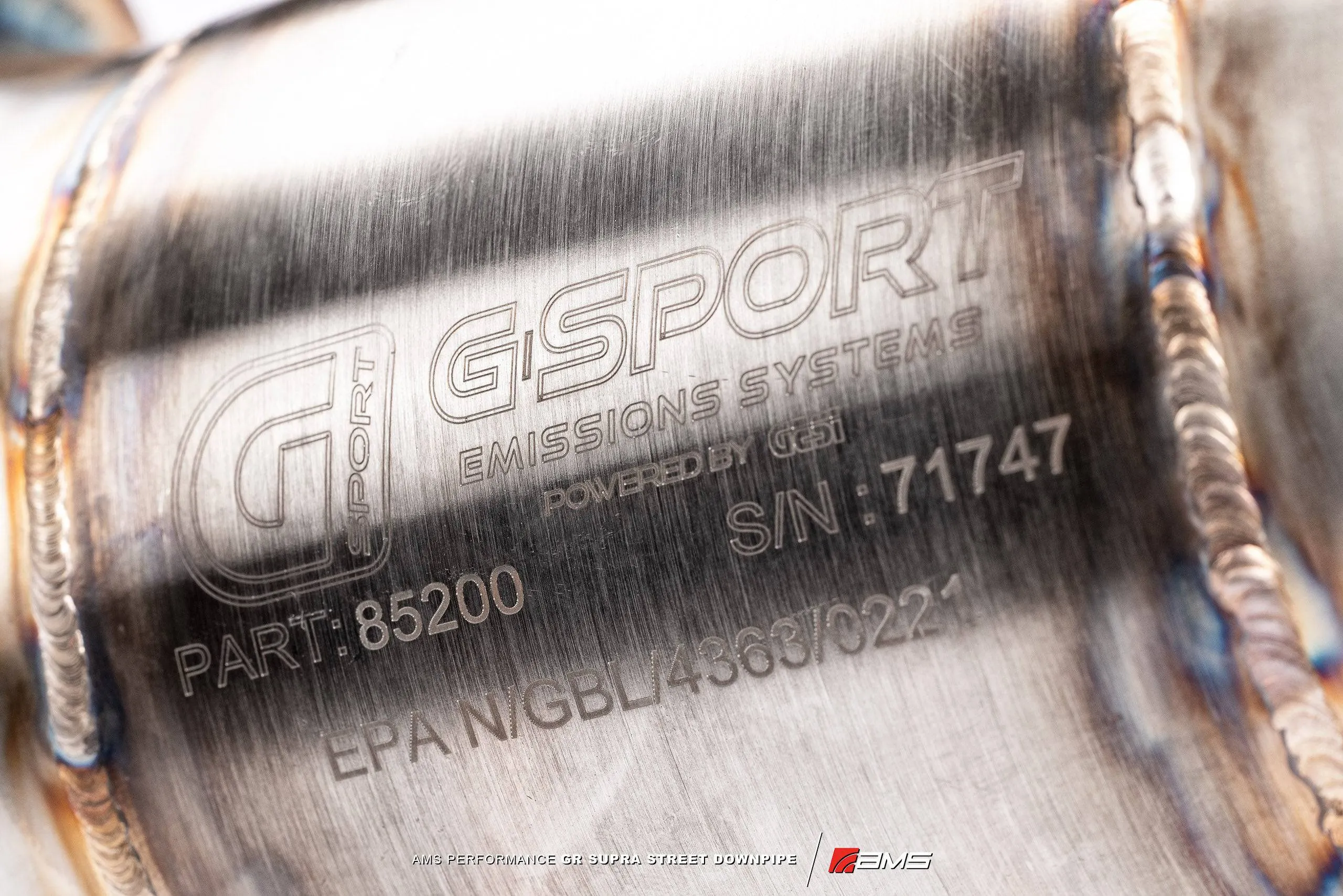 AMS Performance Street Downpipe w/catalytic converter | 2020  Toyota GR Supra A90 (AMS.38.05.0001-2)