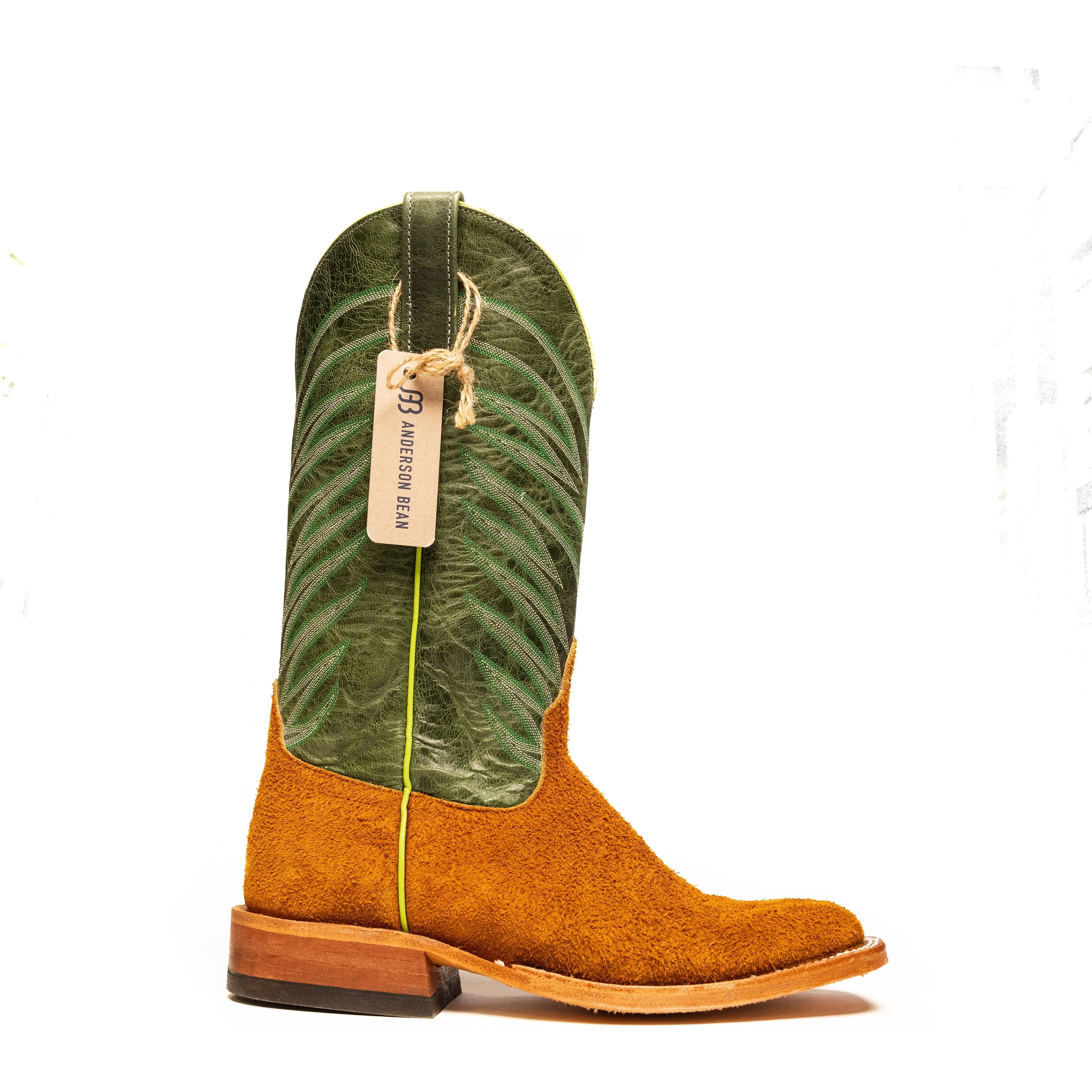 Anderson Bean Rust Crazy Horse Roughout with Kelly Glove Top S3012