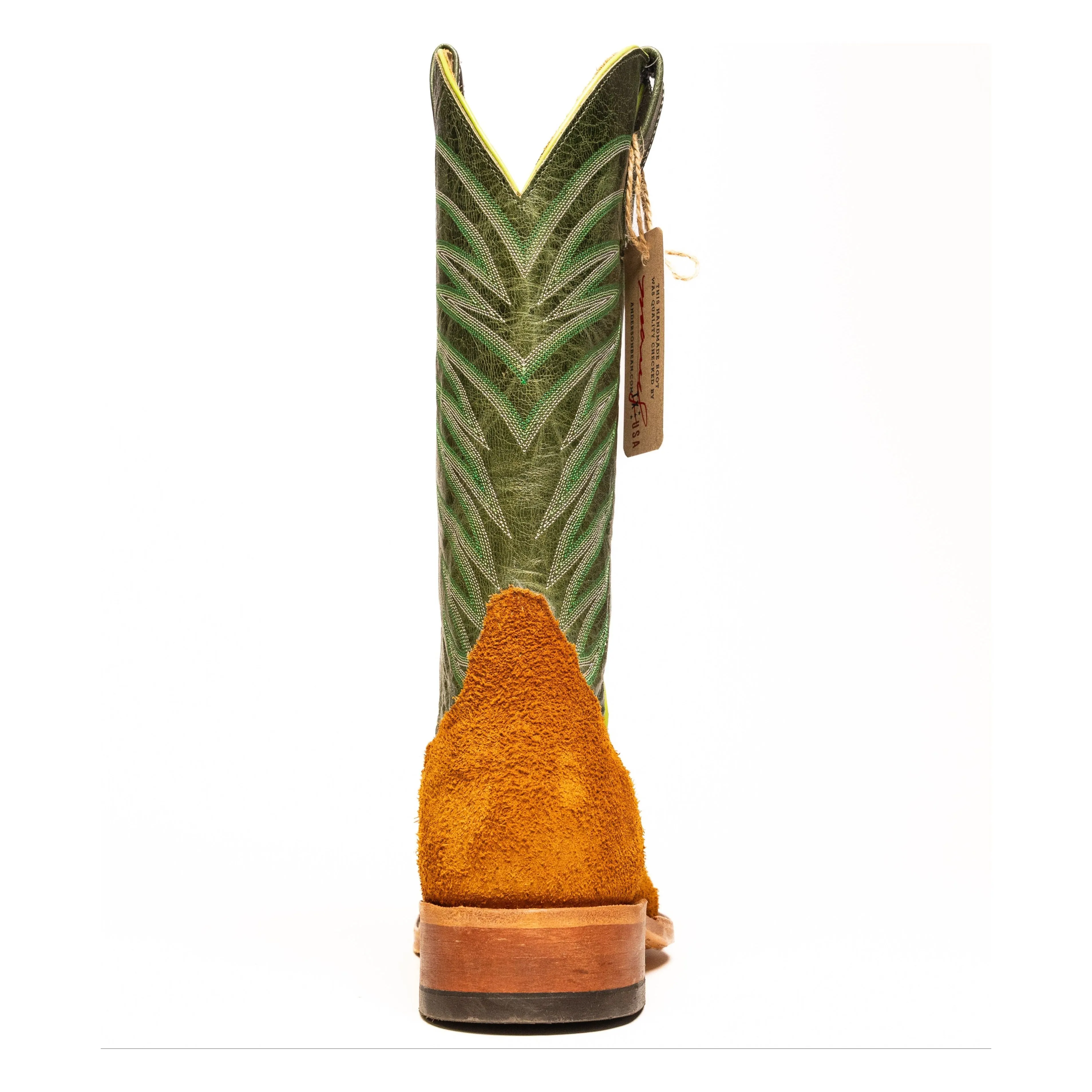 Anderson Bean Rust Crazy Horse Roughout with Kelly Glove Top S3012