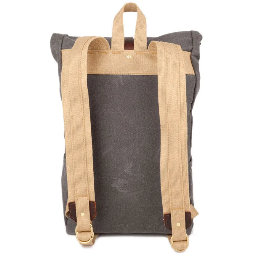 Archival Roll Top Rucksack - Gray Twill