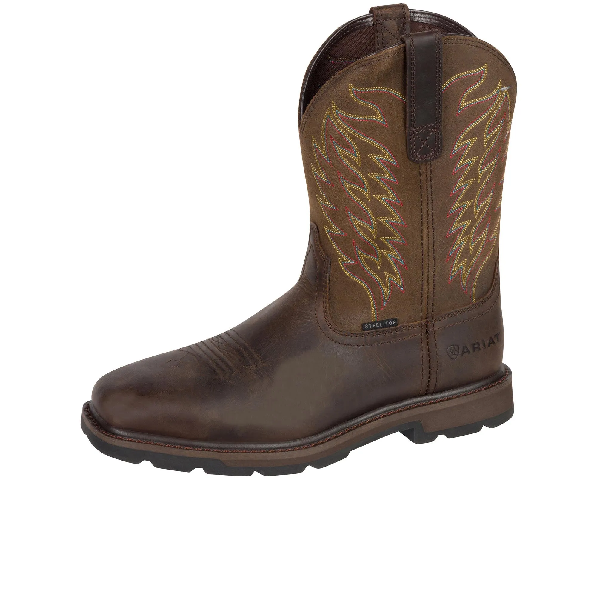 Ariat Groundbreaker Wide Square Toe Steel Toe Brown