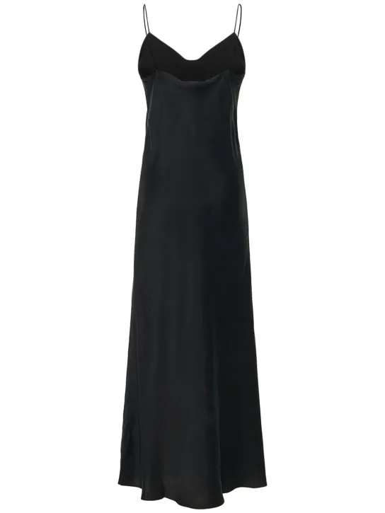 Asceno   The Lyon satin long dress 