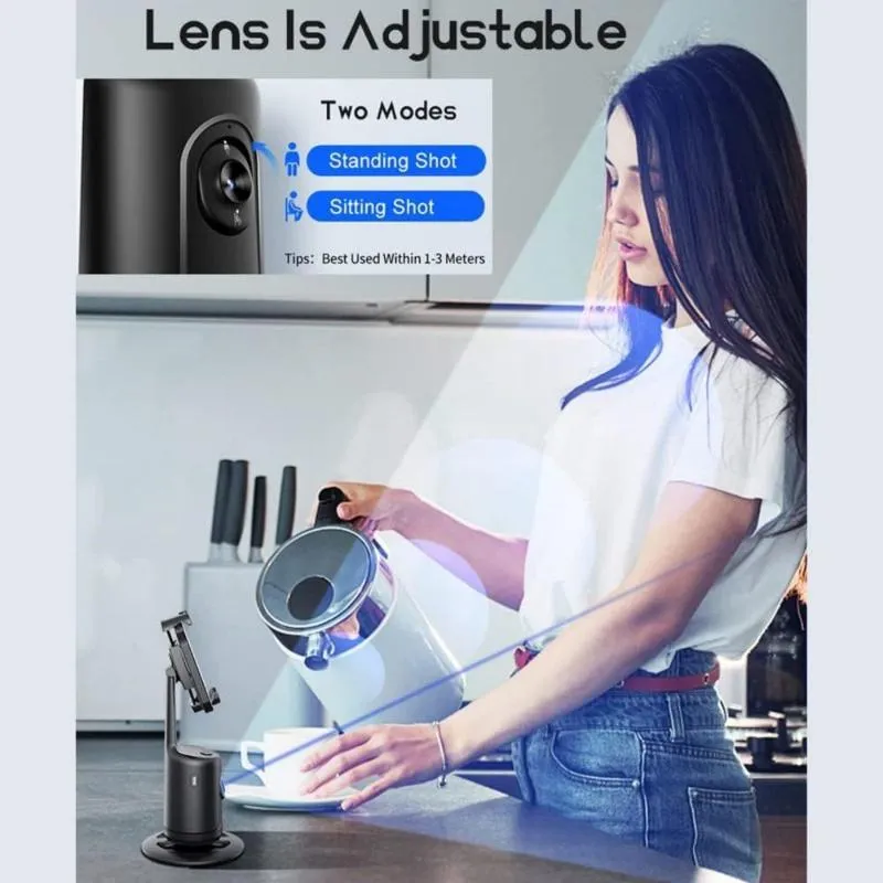 Auto Face Tracking Tripod - 360° Rotation Auto