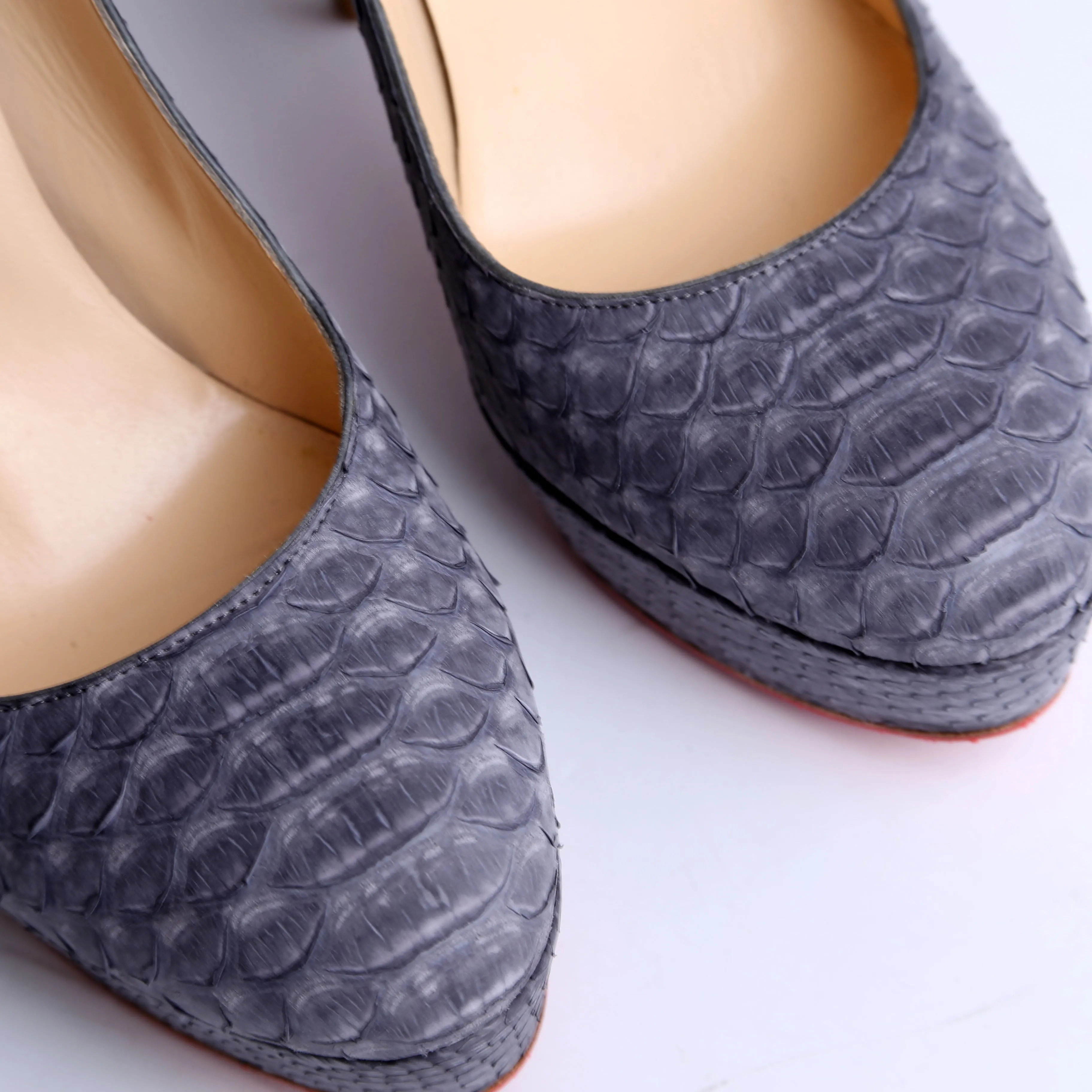 Bianca 1400MM Python Embossed Pumps Size 39.5