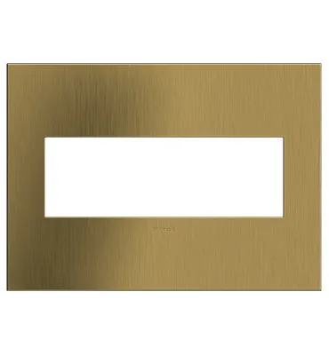 Brushed Satin Brass, 4-Gang  Wall Plate