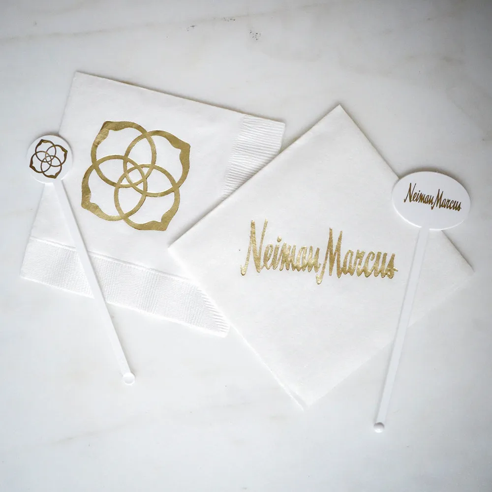 Corporate White Linen-Like Napkins