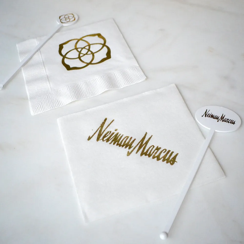 Corporate White Linen-Like Napkins