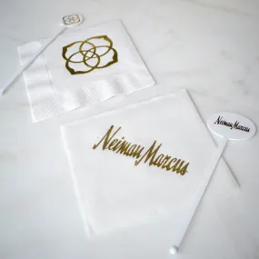 Corporate White Linen-Like Napkins