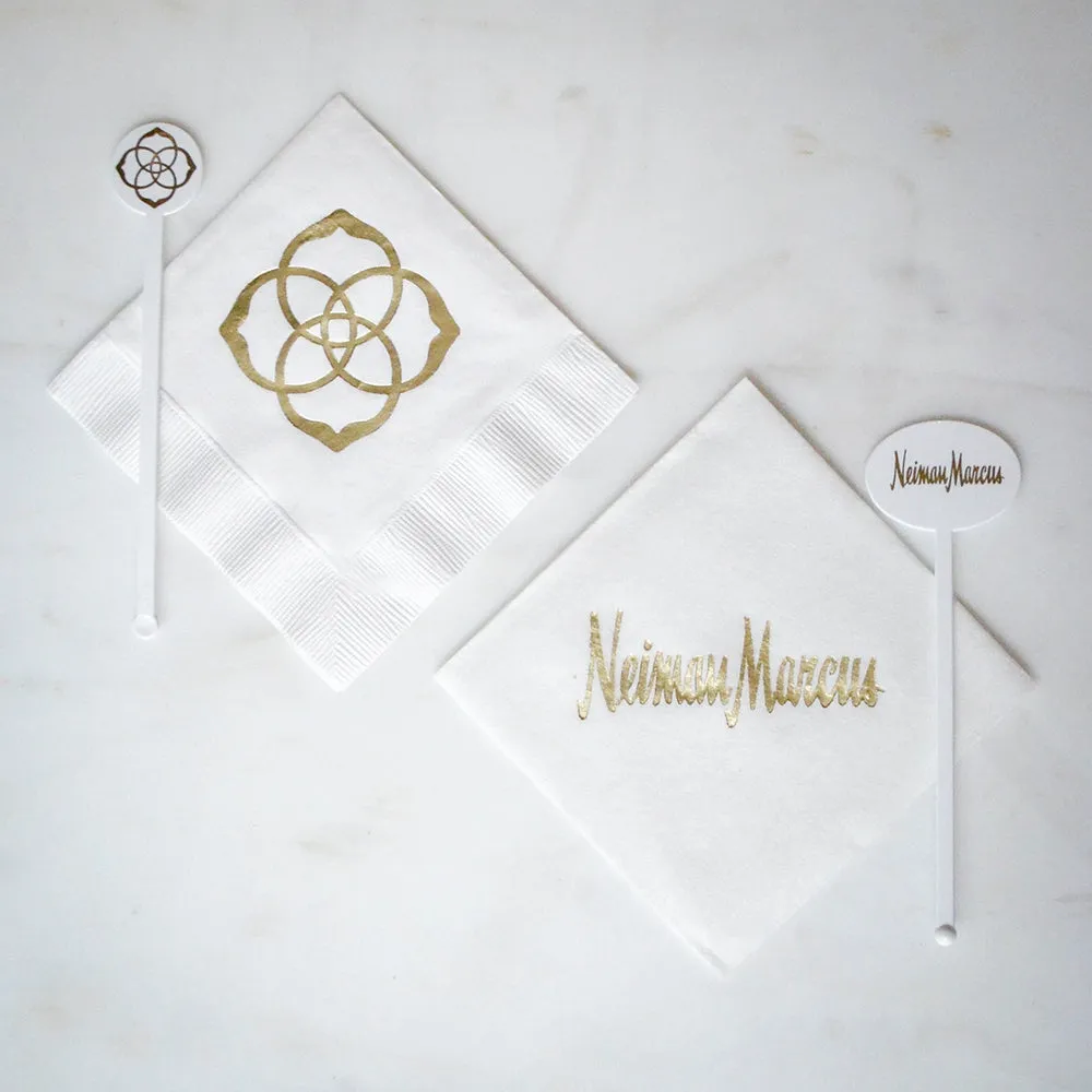 Corporate White Linen-Like Napkins