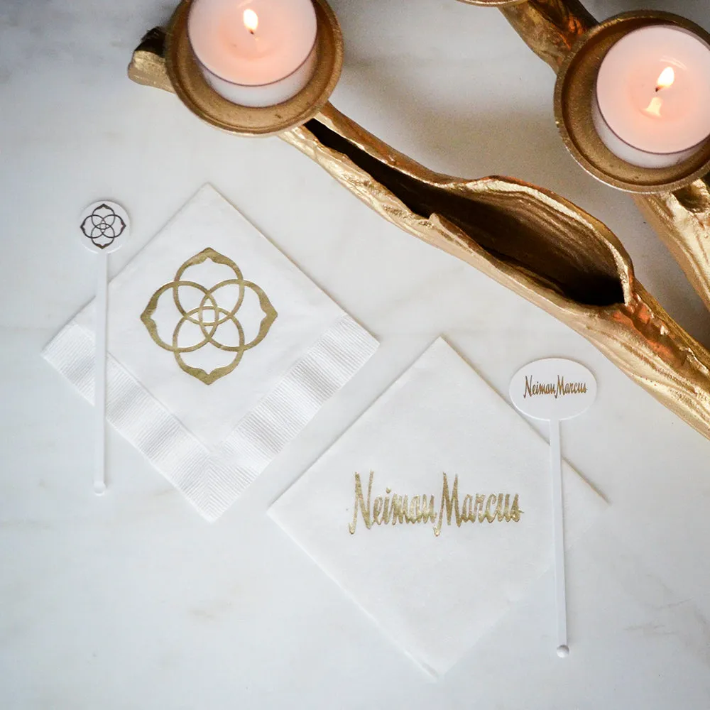Corporate White Linen-Like Napkins