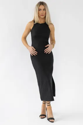 Coty Black Ribbed Dress - Final Sale