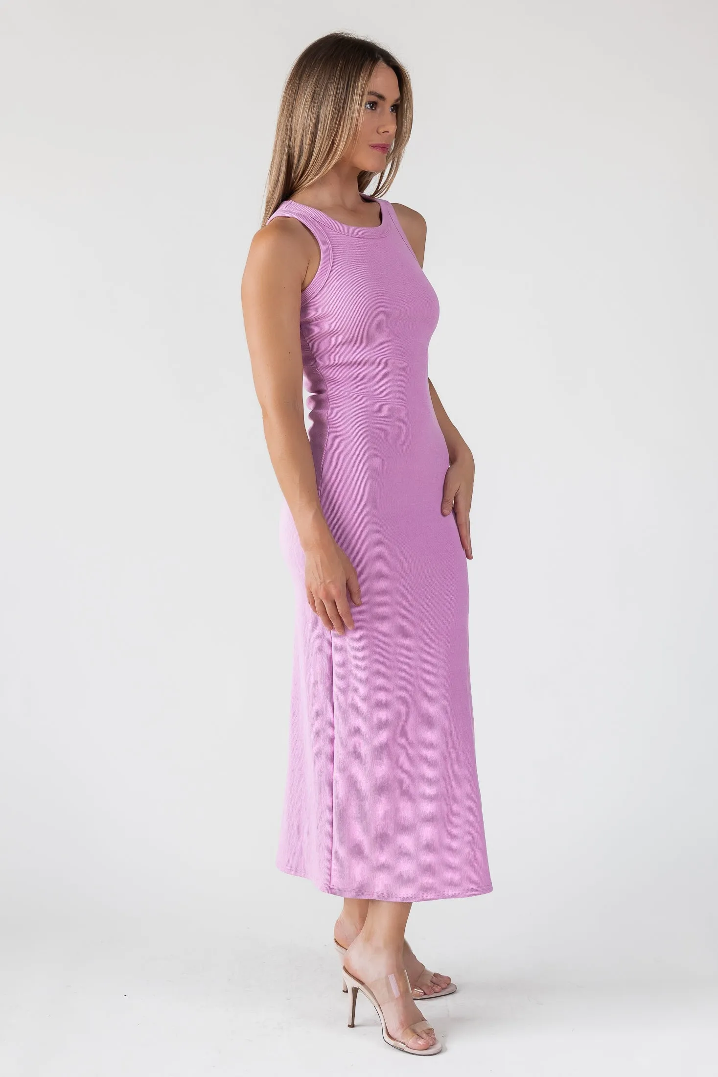 Coty Pink Ribbed Dress