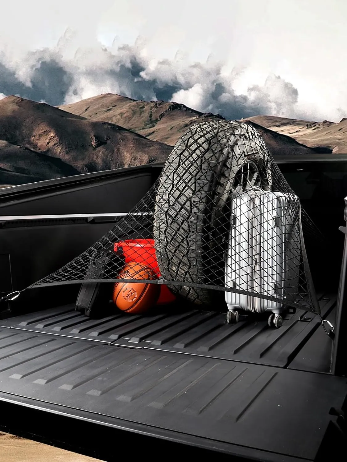 Cybertruck Rear Cargo Full Bed - Horizontal Safety Net