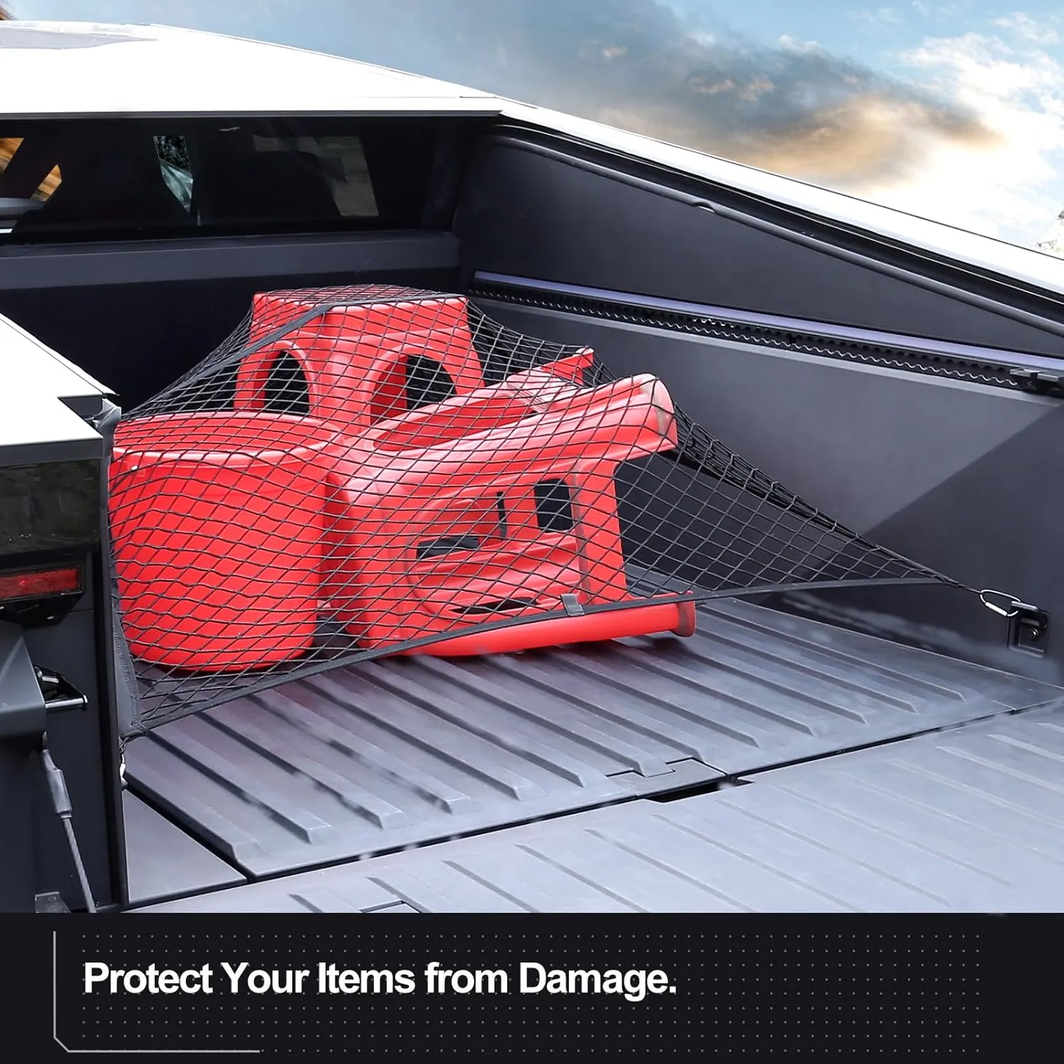 Cybertruck Rear Cargo Full Bed - Horizontal Safety Net
