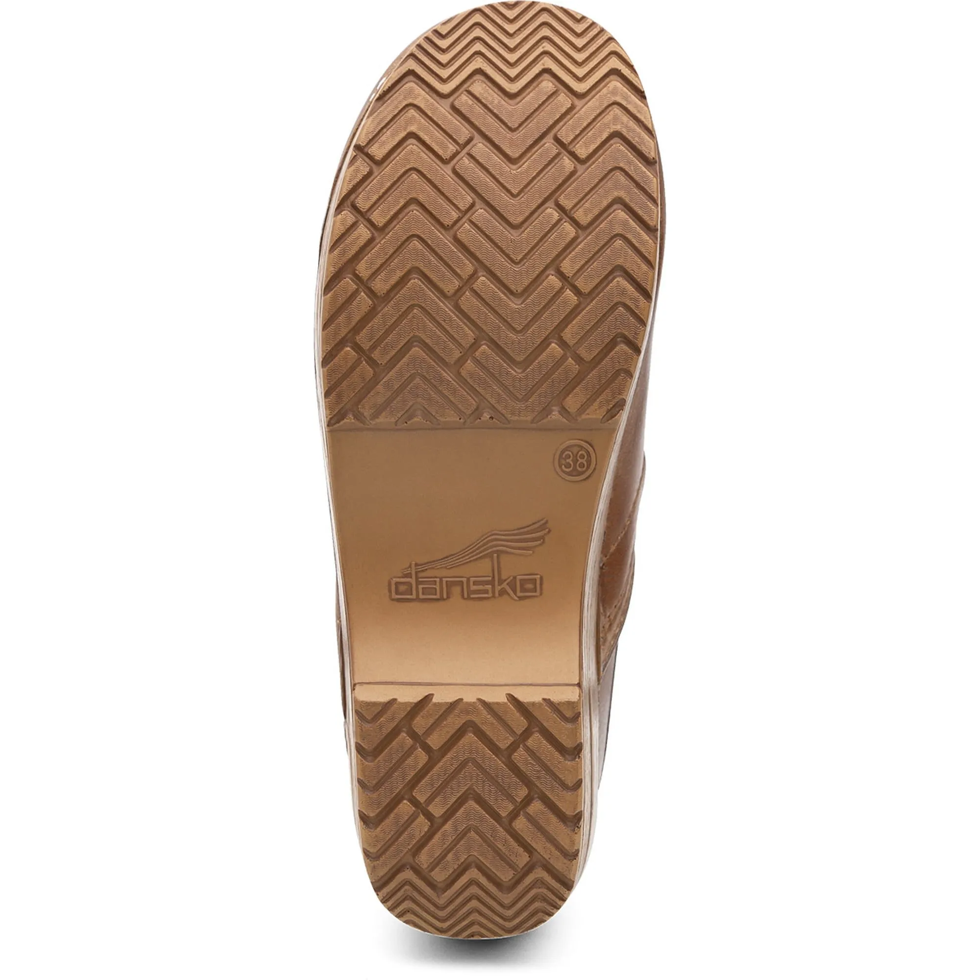 DANSKO WIDE Professional Honey Distressed Leather Clogs