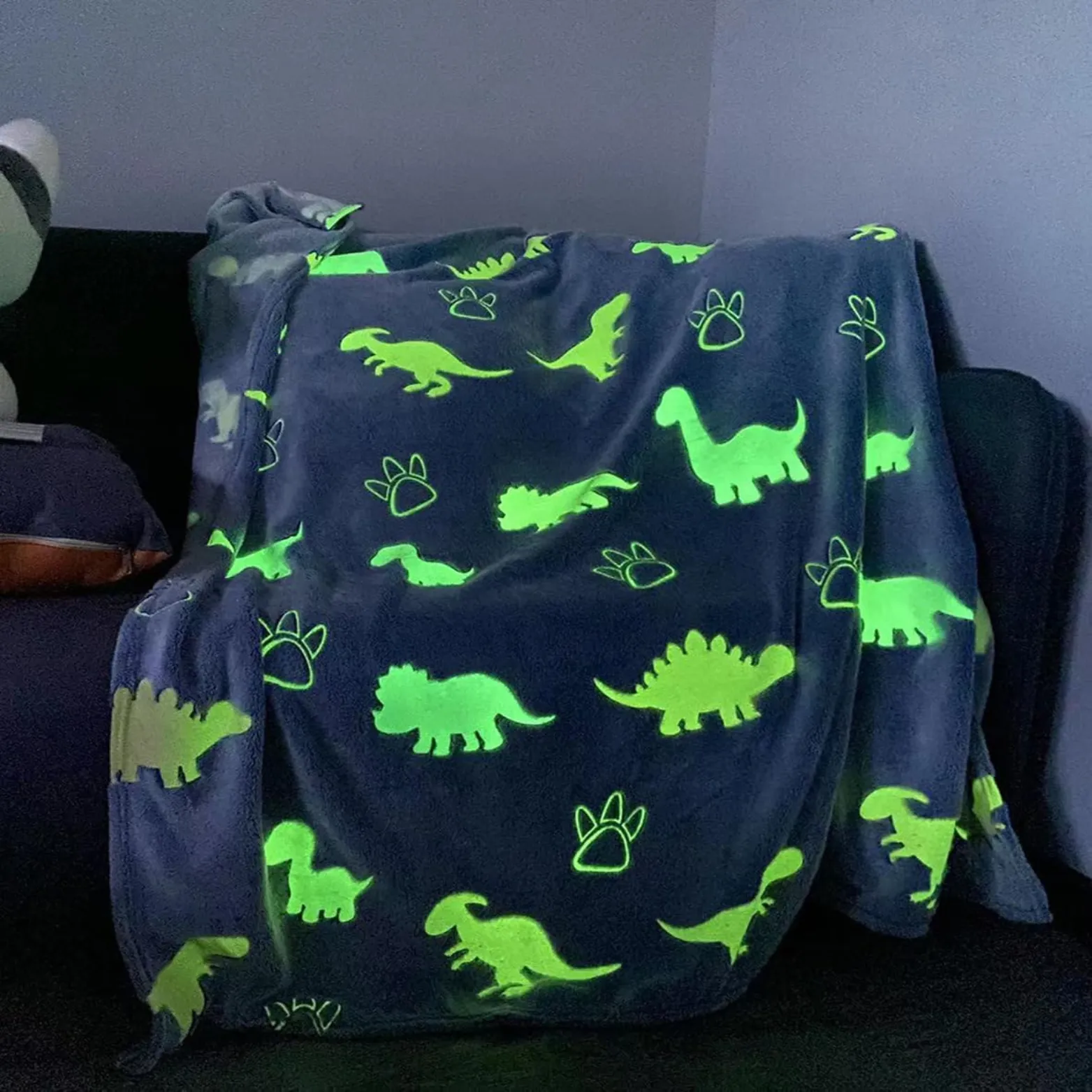 Dinosaur Blanket Glow in the Dark