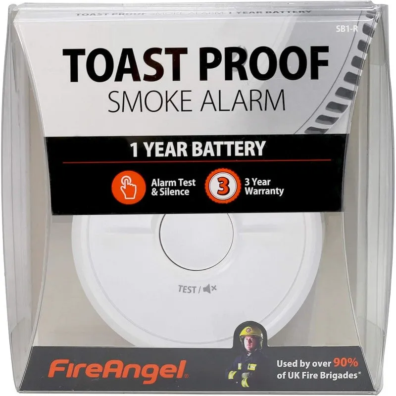 Fireangel Smoke Alarm With 1 Year Replaceable Battery