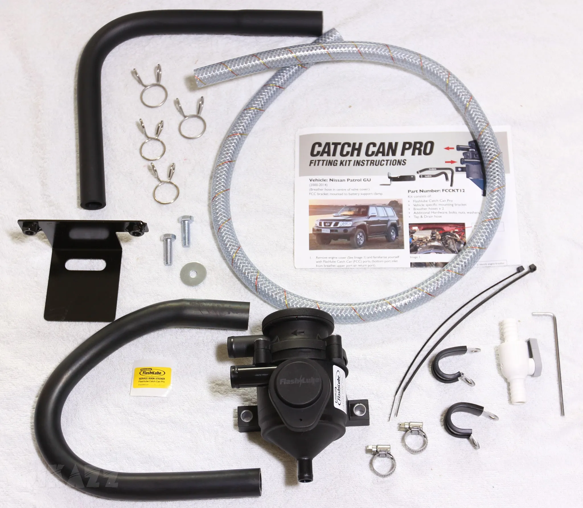 Flashlube Catch Can Pro Kit for Nissan Patrol Y61 ZD30 2007 - 2016 W/O Common Rail