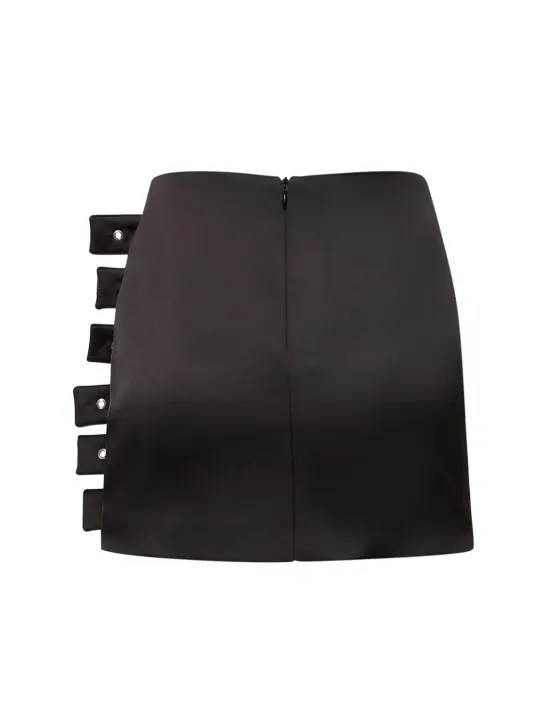 Giuseppe Di Morabito   Satin mini skirt w/ buckle straps 