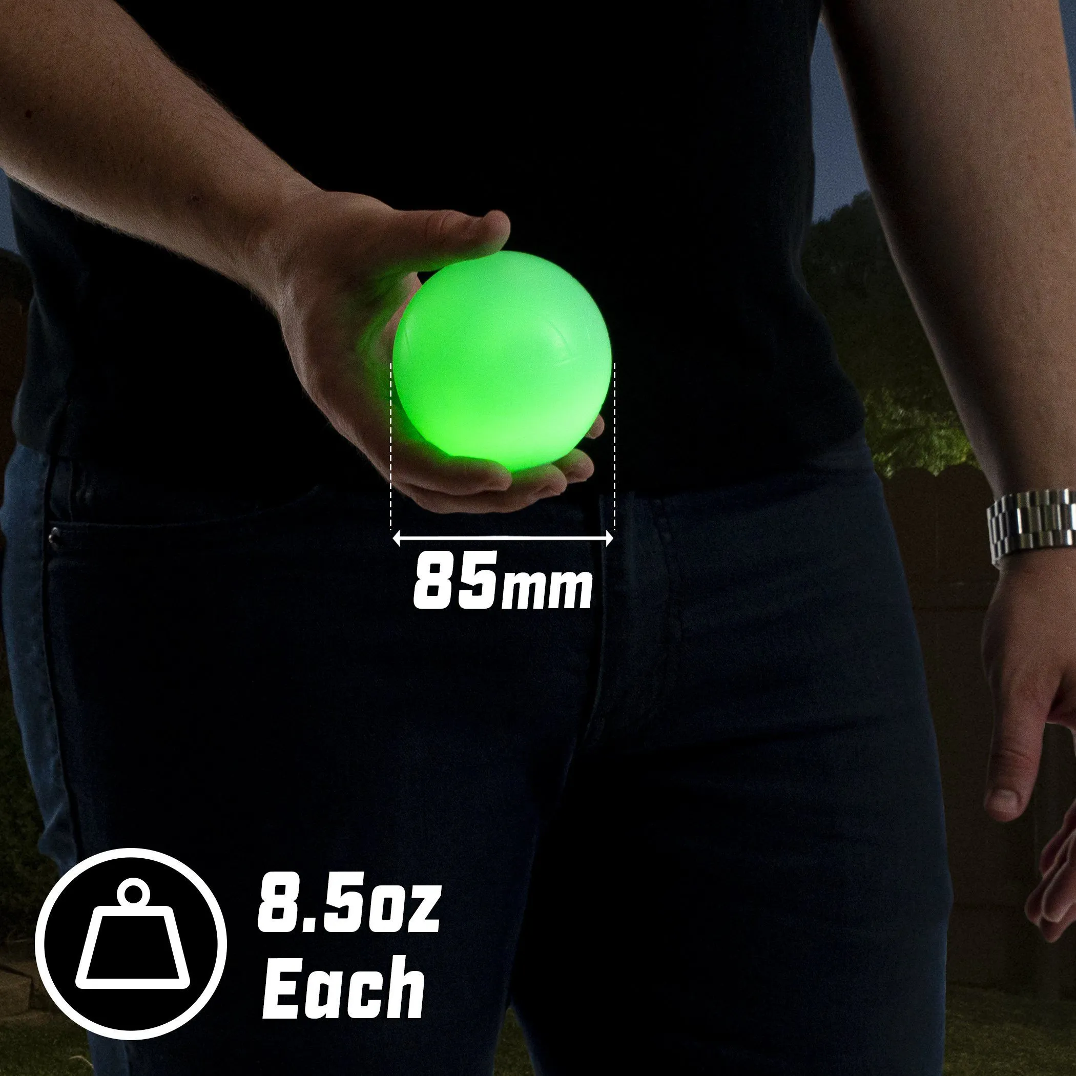 GoSports 85mm LED Bocce Ball Game Set