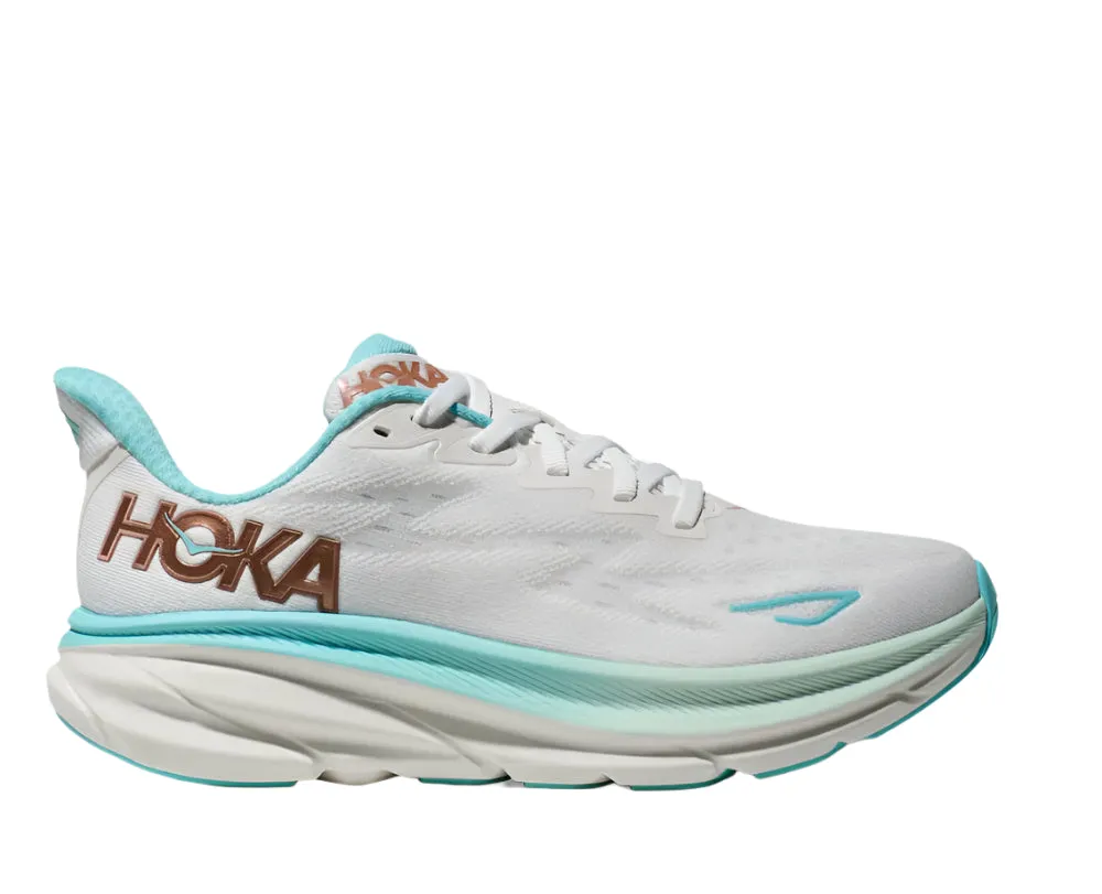 HOKA CLIFTON 9 WOMENS FROST/ROSE GOLD