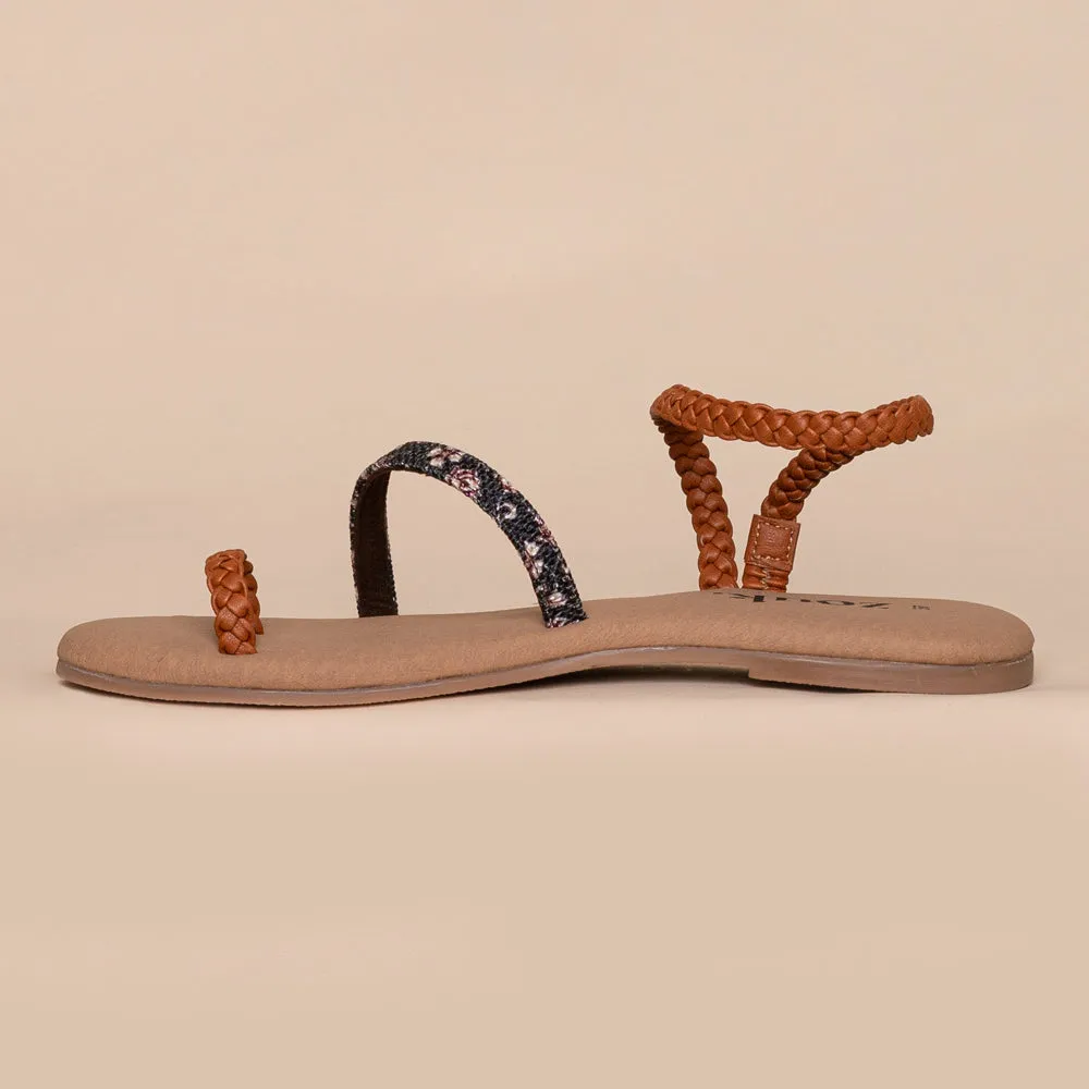 Hooghly Garden Brown Braided Sandal