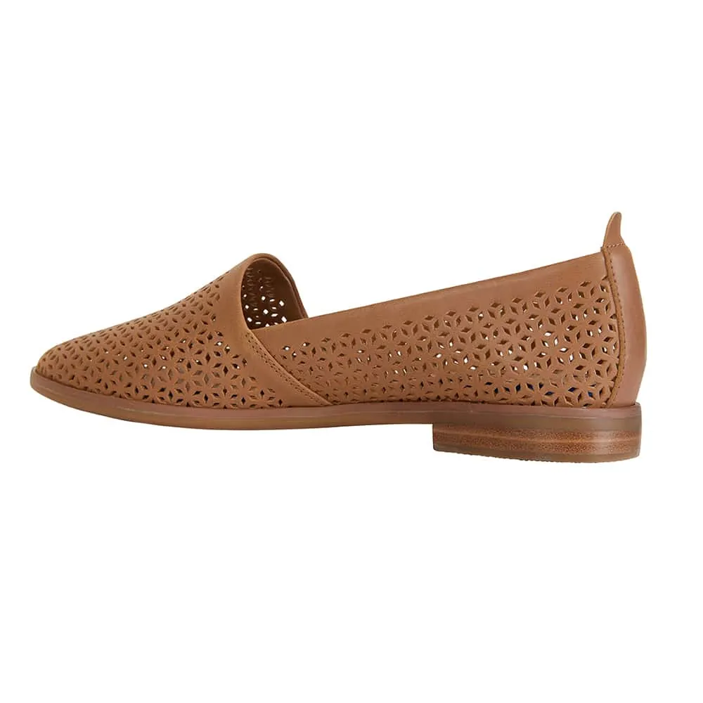 Kansas Flat in Cognac Leather